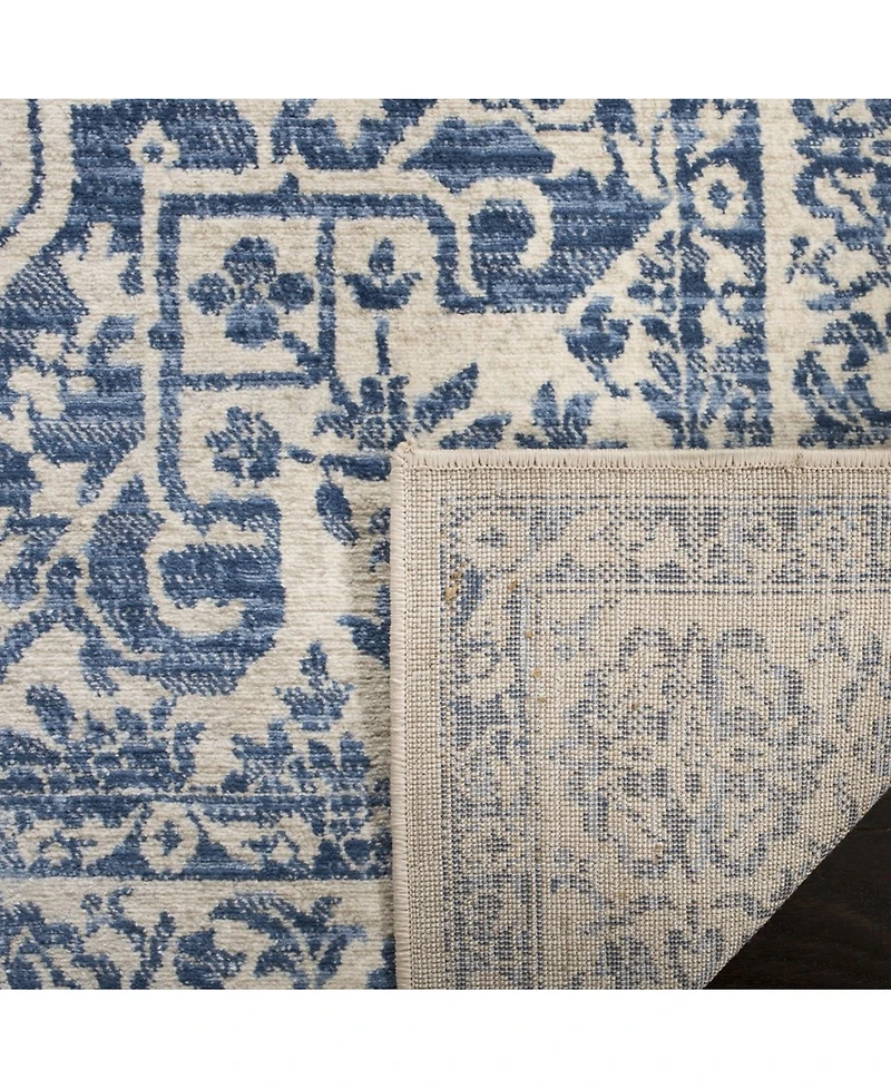 Safavieh Brentwood BNT832 Navy and Light Gray 5'3" x 7'6" Area Rug