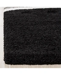 Safavieh Florida Shag SG473 Black and Ivory 5'3" x 7'6" Area Rug