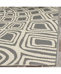 Safavieh Courtyard CY6616 Anthracite and Beige 5'3" x 7'7" Sisal Weave Outdoor Area Rug