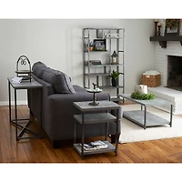 Household Essentials Slate Faux Concrete Low Side Table
