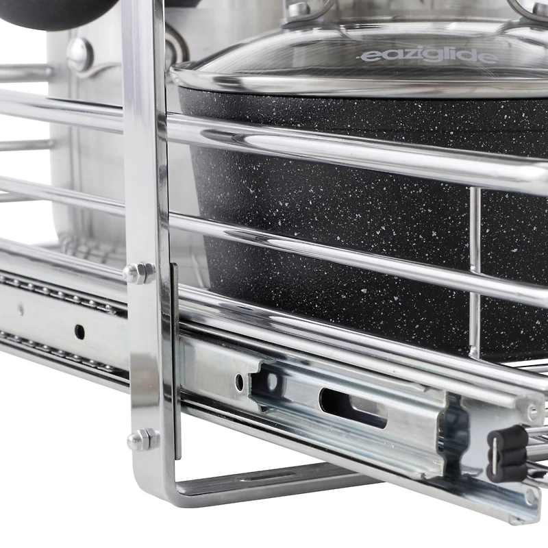 Household Essentials Glidez Dual Slide 2-Tier Sliding Cabinet Organizer