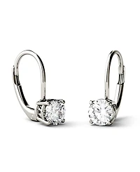 Moissanite Leverback Earrings (1 ct. t.w. Diamond Equivalent) 14k white or yellow gold