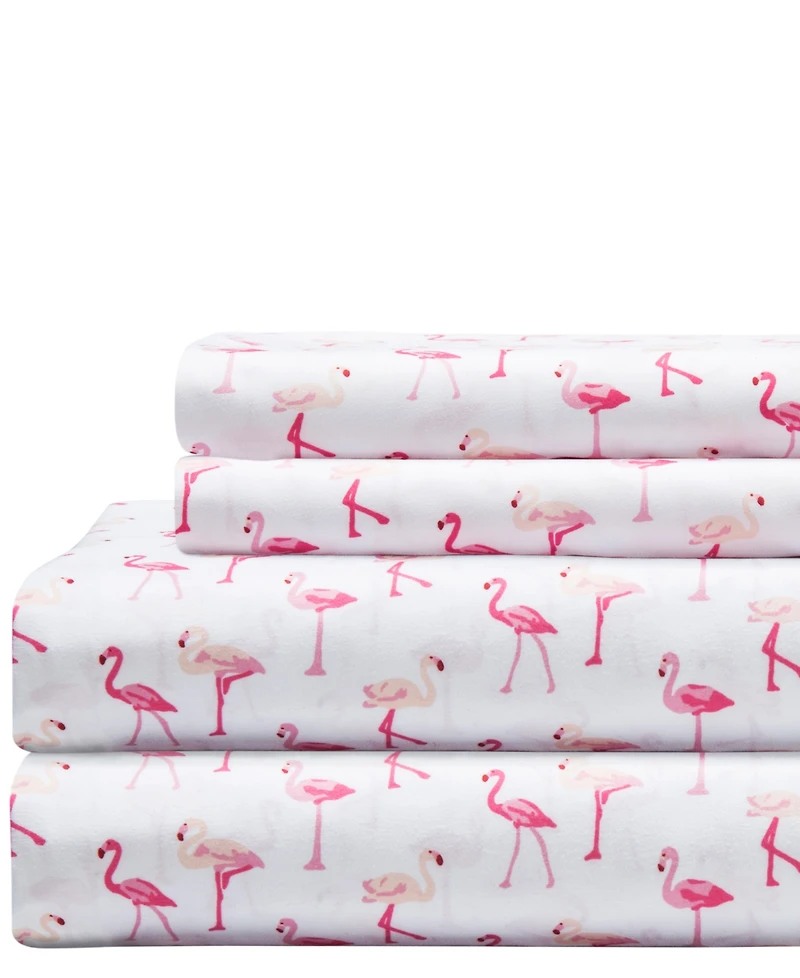 Beatrice Home Fashions Whimsical Printed Microfiber -Pc. Sheet Set