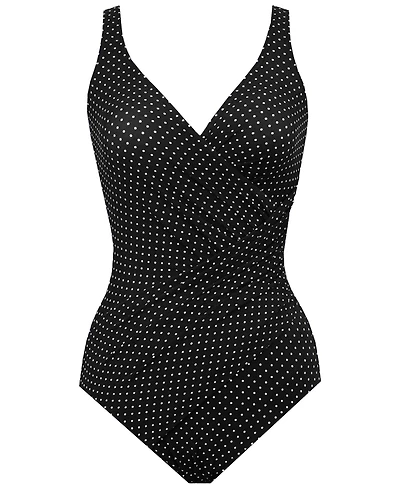 Miraclesuit Plus Pin Point Oceanus One Piece Swimsuit