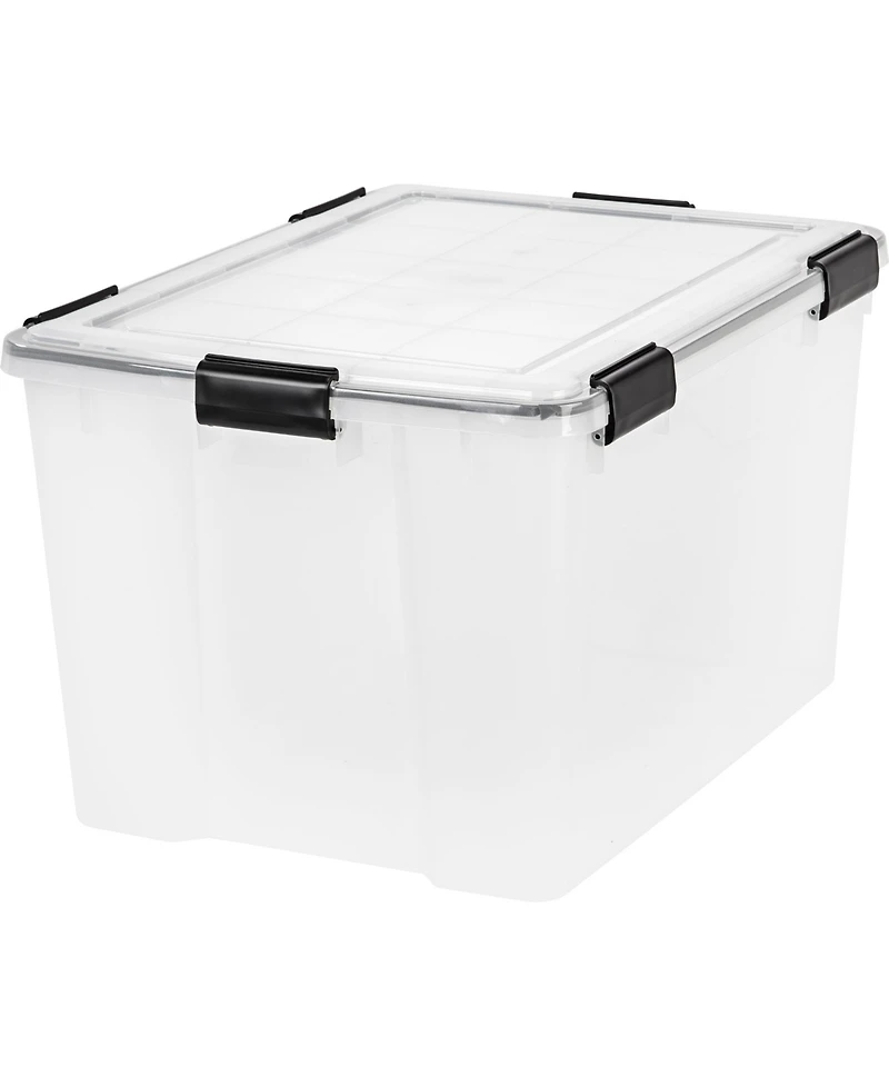 Iris 74 Quart WeatherPro Storage Box, Clear