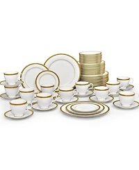 Noritake Charlotta Gold 60 Pc. Dinnerware Set, Service for 12