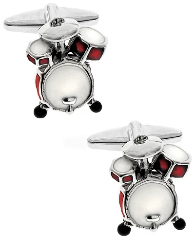 Sutton Silver-Tone Drum Set Cufflinks