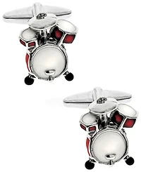 Sutton Silver-Tone Drum Set Cufflinks