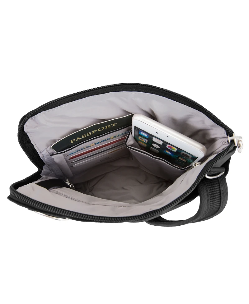 Travelon Anti-Theft Classic Slim Double Zip Crossbody