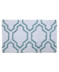 Saffron Fabs Quatrefoil Non-Skid Cotton Bath Rug, 24" x 36"