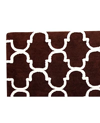 Saffron Fabs Geometric Non-Skid Cotton Bath Rug