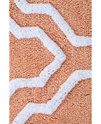Saffron Fabs Quatrefoil Non-Skid Cotton Bath Rug, 30" x 50"