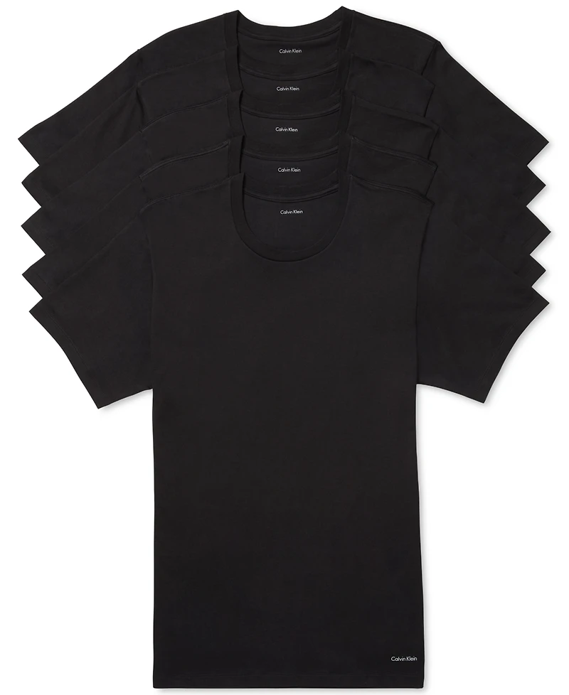 Calvin Klein Men's 5-Pack Cotton Classics Crew Neck Undershirts, Created for Macy's