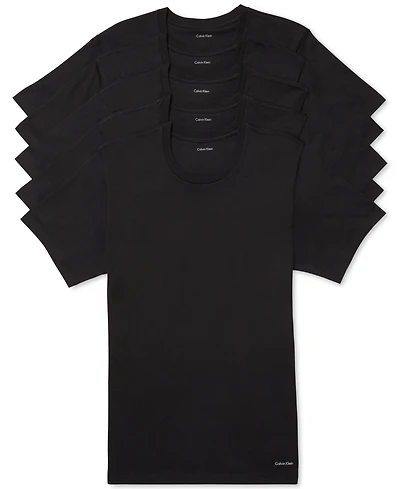 Calvin Klein Men's 5-Pack Cotton Classics Crew Neck Undershirts, Created for Macy's