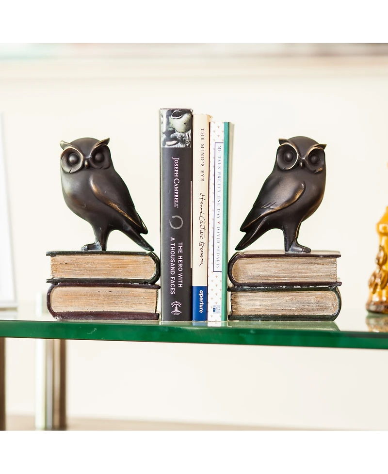 Danya B. Owl on Books Bookend Set