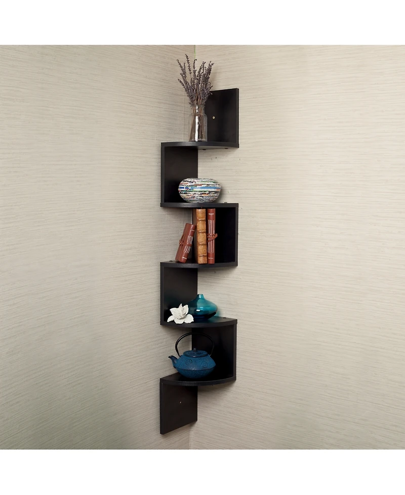Danya B. Laminate Large Corner Wall Mount Shelf