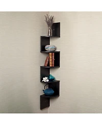 Danya B. Laminate Large Corner Wall Mount Shelf