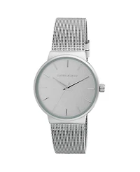 Laura Ashley Ladies' Silver Minimalist Mesh Band Watch