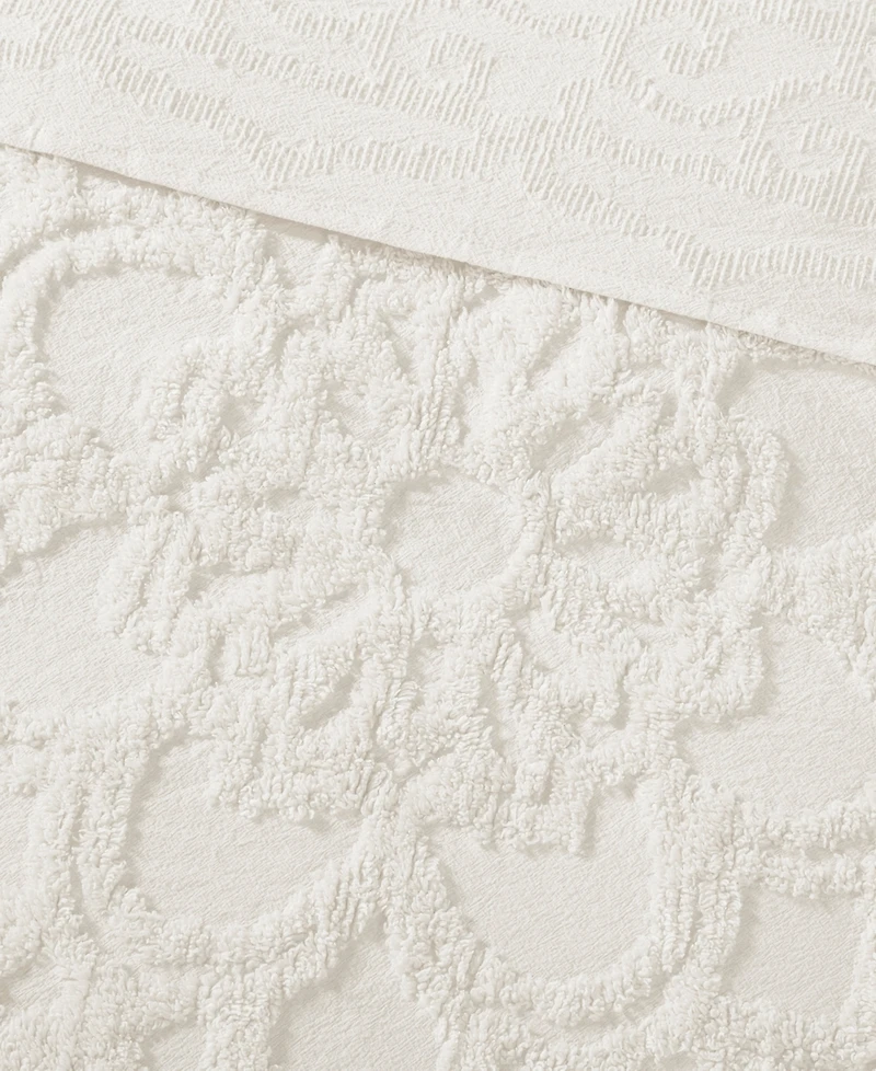 Madison Park Laetitia Medallion Fringe 3-Pc. Quilt Set, King/California King