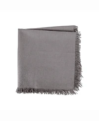 Solid Gray Heavyweight Fringed Napkin Set of 6