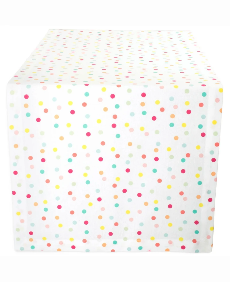 Multi Polka Dots Print Table Runner 14" X 108"