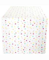 Multi Polka Dots Print Table Runner 14" X 108"