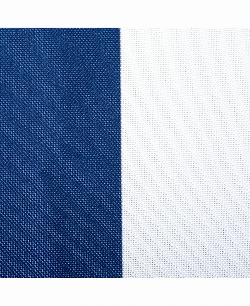 Nautical Blue Cabana Stripe Outdoor Table cloth with Zipper 52" Round