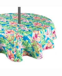 Summer Floral Outdoor Table cloth with Zipper 60" Round