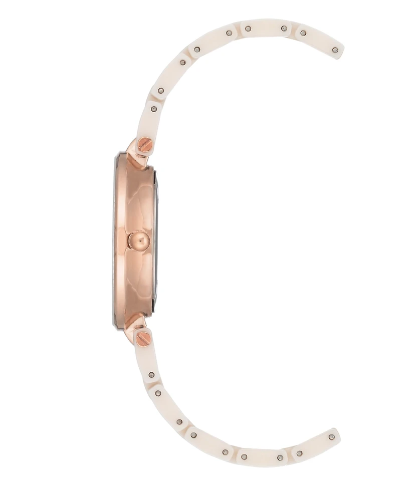 Anne Klein Genuine Mother of Pearl Dial with Cubic Zirconia Crystals Watch