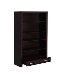 Charleston 4-Shelf Bookcase with Storage Drawer