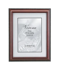 Lawrence Frames Walnut Wood Picture Frame - Gold Bead Design