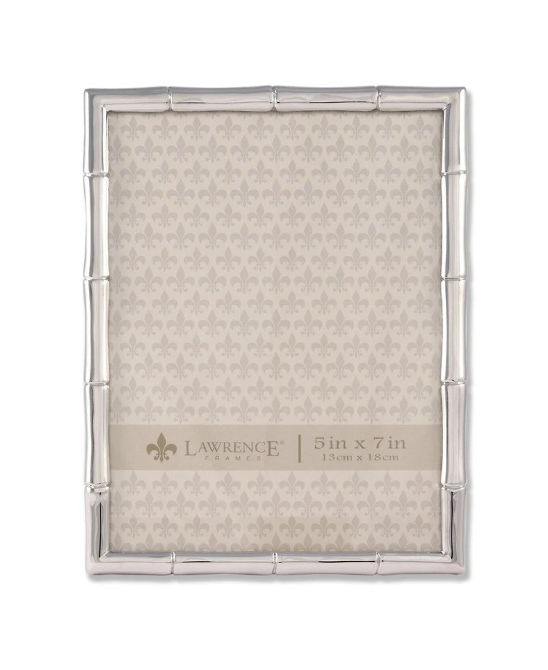 Lawrence Frames 710157 Silver Metal Bamboo Picture Frame - 5" x 7"