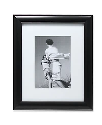 Lawrence Frames Black Gallery Frame Matted To 5" x 7" - 8" x 10"
