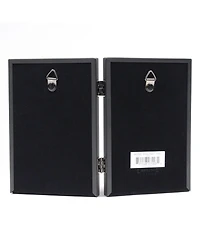 Lawrence Frames Hinged Double Simply Black Picture Frame