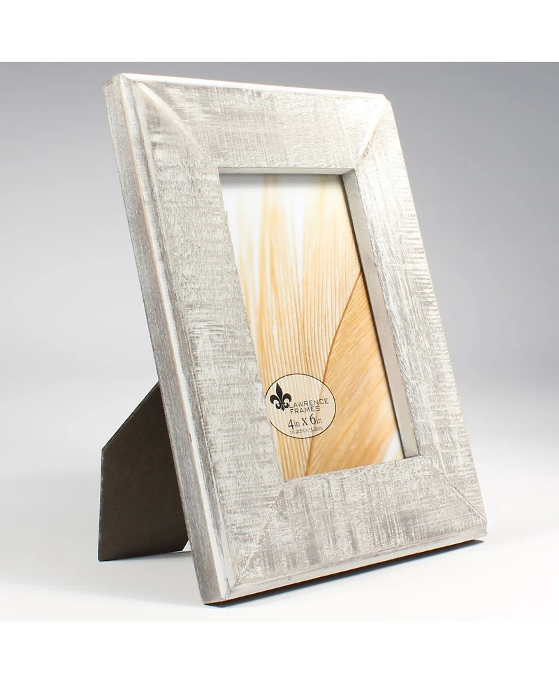 Lawrence Frames Distressed Gray Wood with White Wash Picture Frame