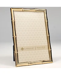 Lawrence Frames Gold Metal Picture Frame with Bamboo Design - 4" x 6"