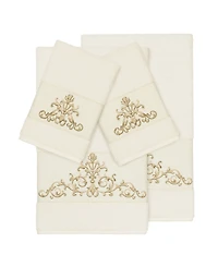 Linum Home Turkish Cotton Scarlet -Pc. Embellished Towel Set