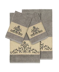 Linum Home Turkish Cotton Scarlet -Pc. Embellished Towel Set
