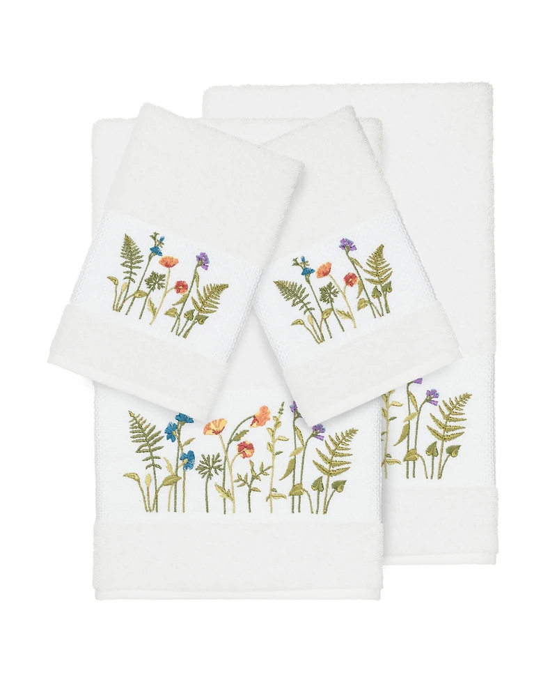 Linum Home Turkish Cotton Serenity -Pc. Embellished Towel Set