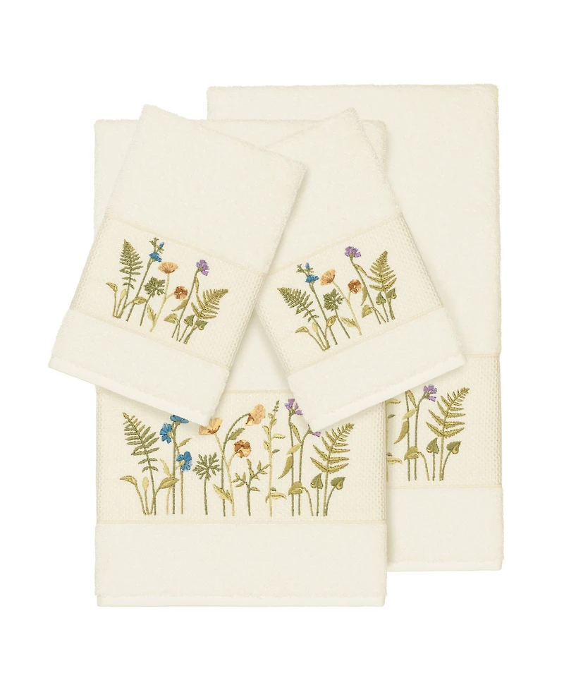 Linum Home Turkish Cotton Serenity -Pc. Embellished Towel Set
