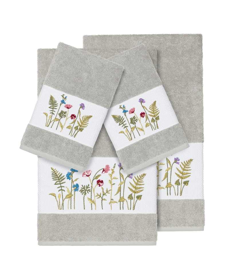 Linum Home Turkish Cotton Serenity -Pc. Embellished Towel Set