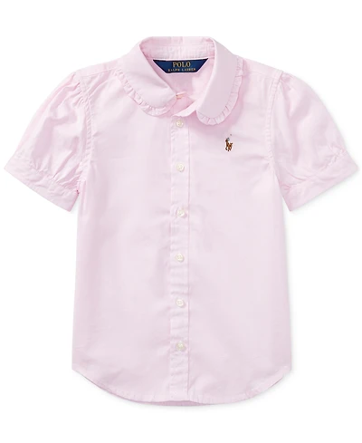 Polo Ralph Lauren Little Girls Short Sleeve Solid Oxford Top
