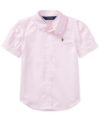 Polo Ralph Lauren Little Girls Short Sleeve Solid Oxford Top