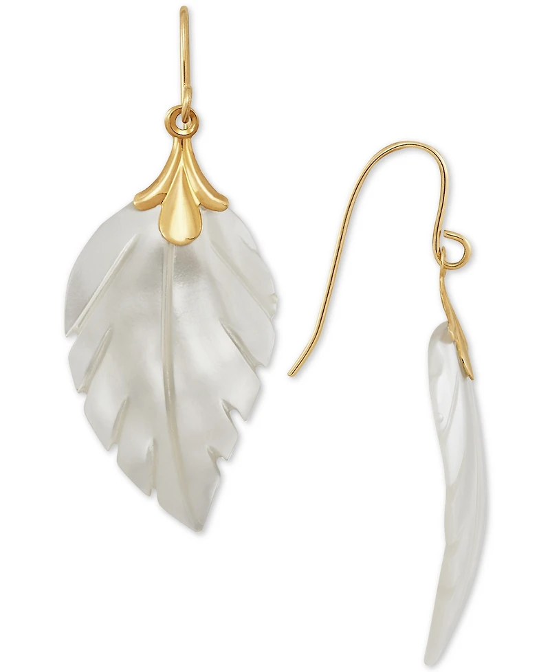Leaf Earrings in 10k Gold