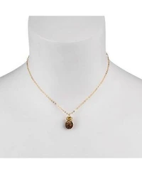 Noir Cubic Zirconia Pineapple Necklace