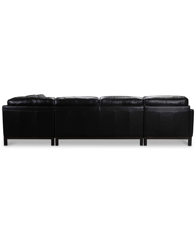 Closeout! Virton 136" 4-Pc. Leather Chaise Sectional Sofa, Created for Macy's