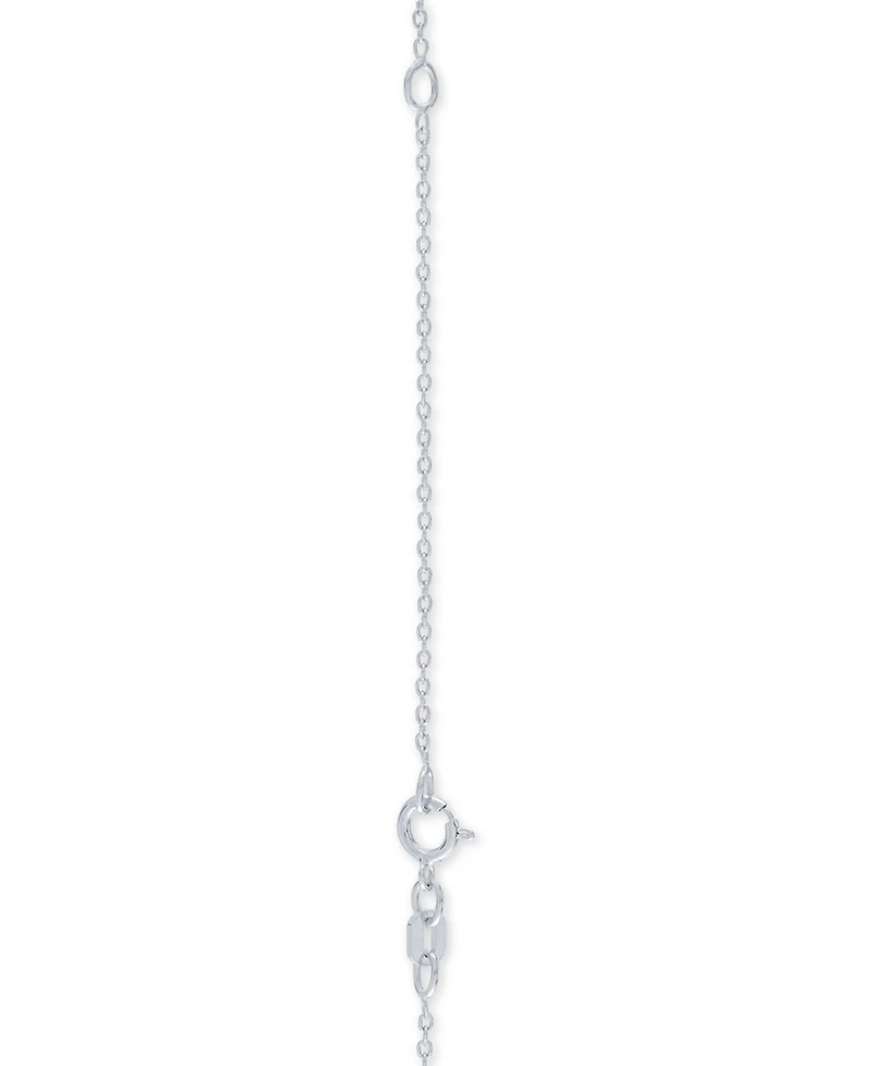 Diamond "Mom" Paw 18" Pendant Necklace (1/10 ct. t.w.) in Sterling Silver