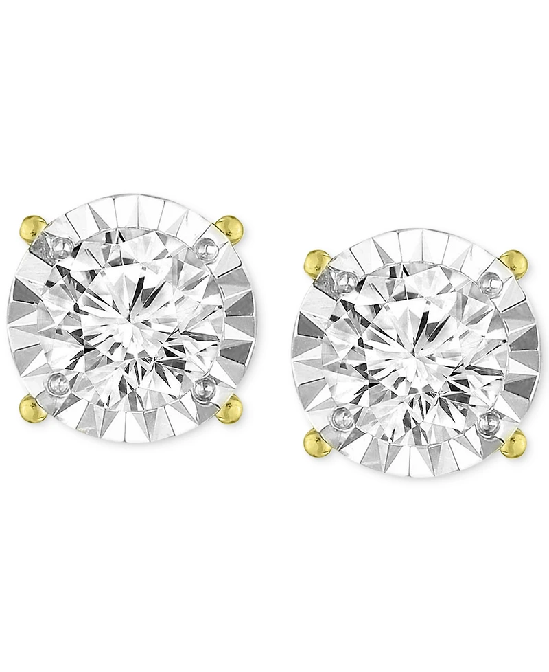 TruMiracle Diamond Stud Earrings (1-1/4 ct. t.w.) in 14k White, Yellow or Rose Gold