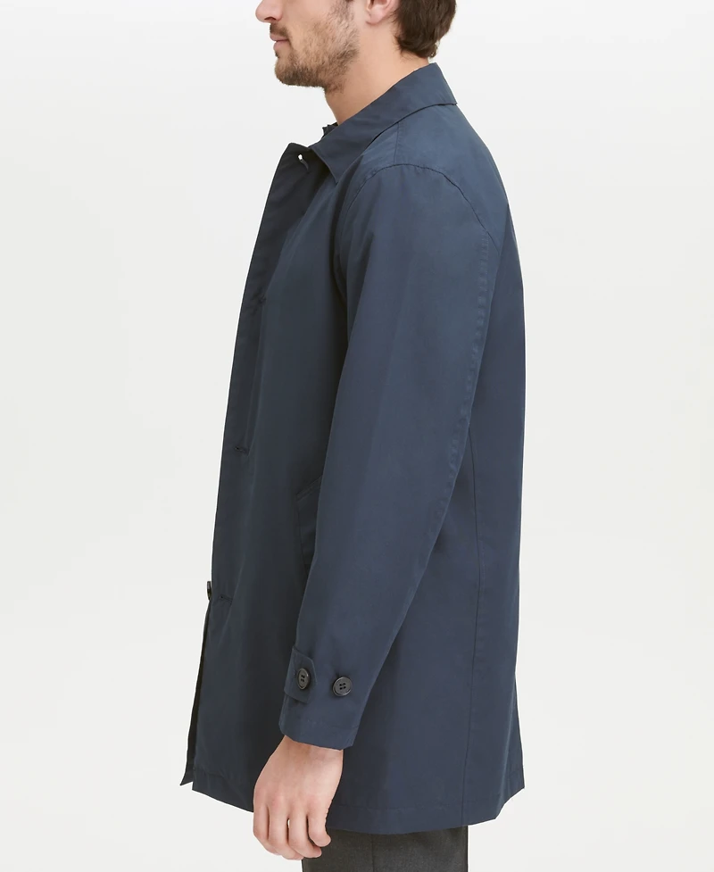 Cole Haan Men's Button-Front Water Resistant Rain Coat