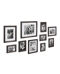 Kate and Laurel Bordeaux Gallery Wall Wood Picture Frame Set, Set of 10